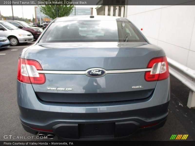 Steel Blue Metallic / Charcoal Black 2010 Ford Taurus SEL