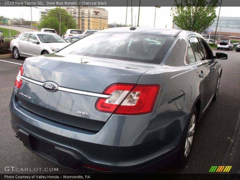Steel Blue Metallic / Charcoal Black 2010 Ford Taurus SEL