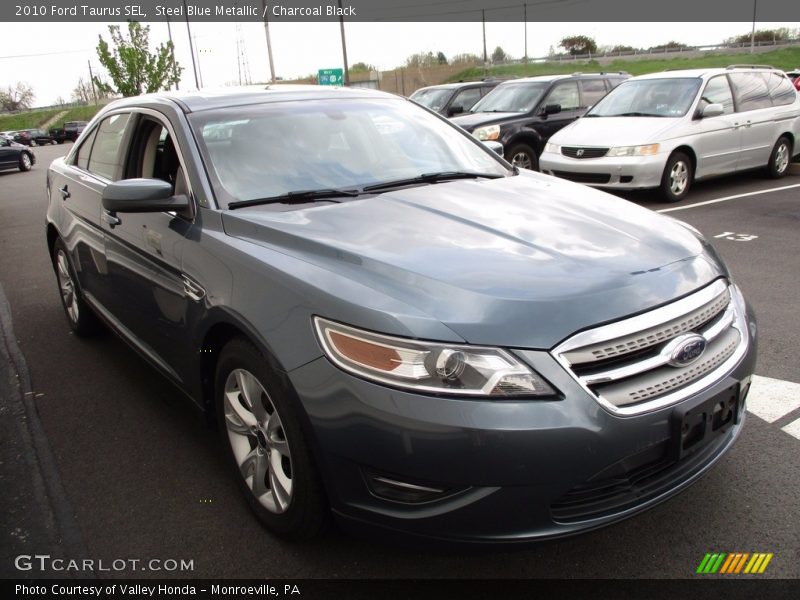 Steel Blue Metallic / Charcoal Black 2010 Ford Taurus SEL
