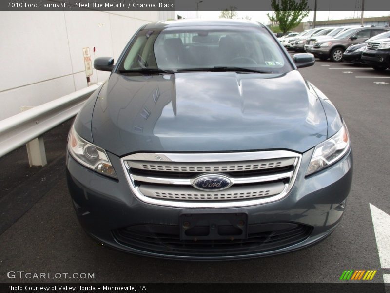Steel Blue Metallic / Charcoal Black 2010 Ford Taurus SEL