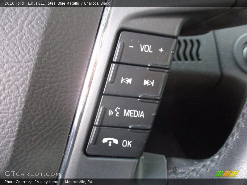 Steel Blue Metallic / Charcoal Black 2010 Ford Taurus SEL