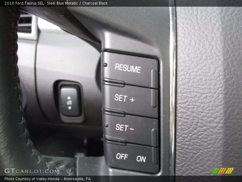 Steel Blue Metallic / Charcoal Black 2010 Ford Taurus SEL