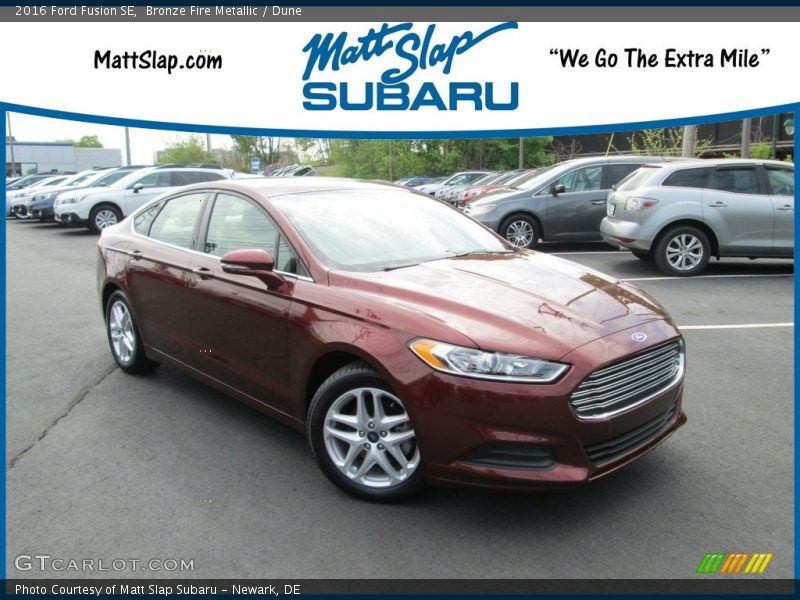 Bronze Fire Metallic / Dune 2016 Ford Fusion SE