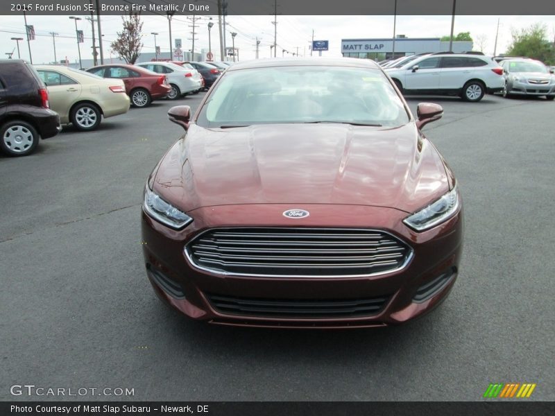 Bronze Fire Metallic / Dune 2016 Ford Fusion SE