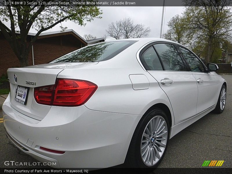 Mineral White Metallic / Saddle Brown 2014 BMW 3 Series 328i xDrive Sedan