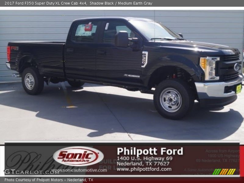 Shadow Black / Medium Earth Gray 2017 Ford F350 Super Duty XL Crew Cab 4x4