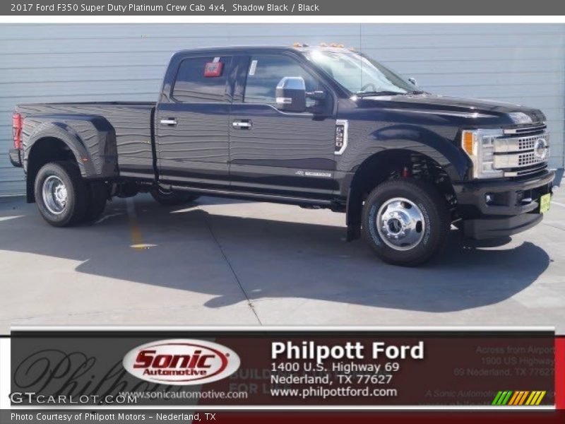 Shadow Black / Black 2017 Ford F350 Super Duty Platinum Crew Cab 4x4