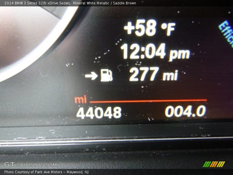 Mineral White Metallic / Saddle Brown 2014 BMW 3 Series 328i xDrive Sedan