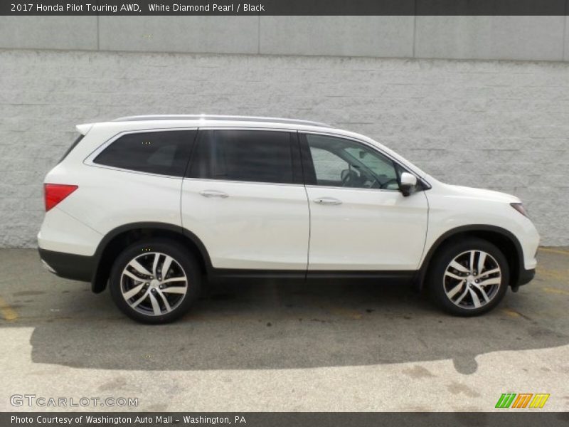 White Diamond Pearl / Black 2017 Honda Pilot Touring AWD