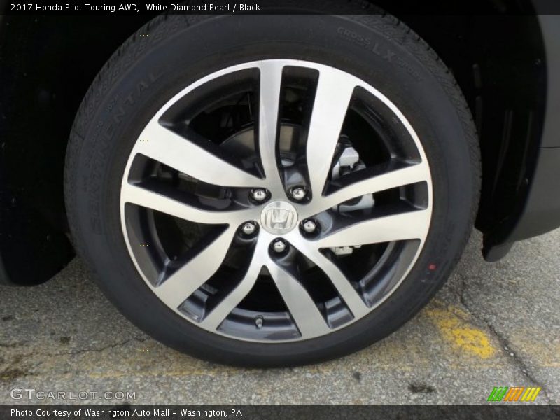 White Diamond Pearl / Black 2017 Honda Pilot Touring AWD