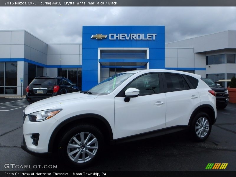Crystal White Pearl Mica / Black 2016 Mazda CX-5 Touring AWD
