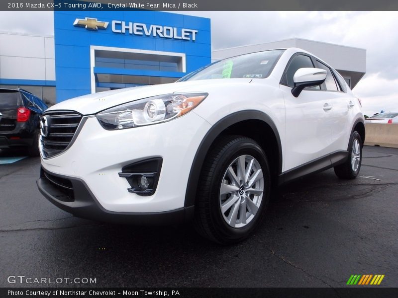 Crystal White Pearl Mica / Black 2016 Mazda CX-5 Touring AWD