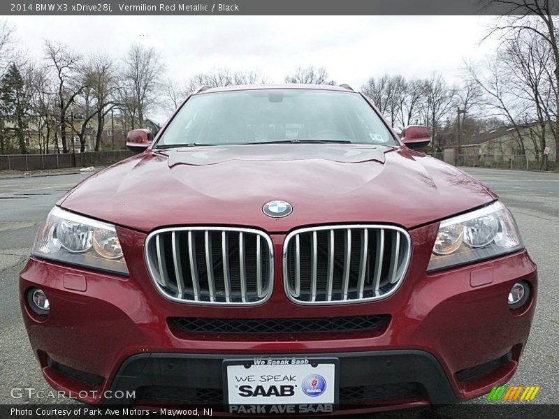 Vermilion Red Metallic / Black 2014 BMW X3 xDrive28i