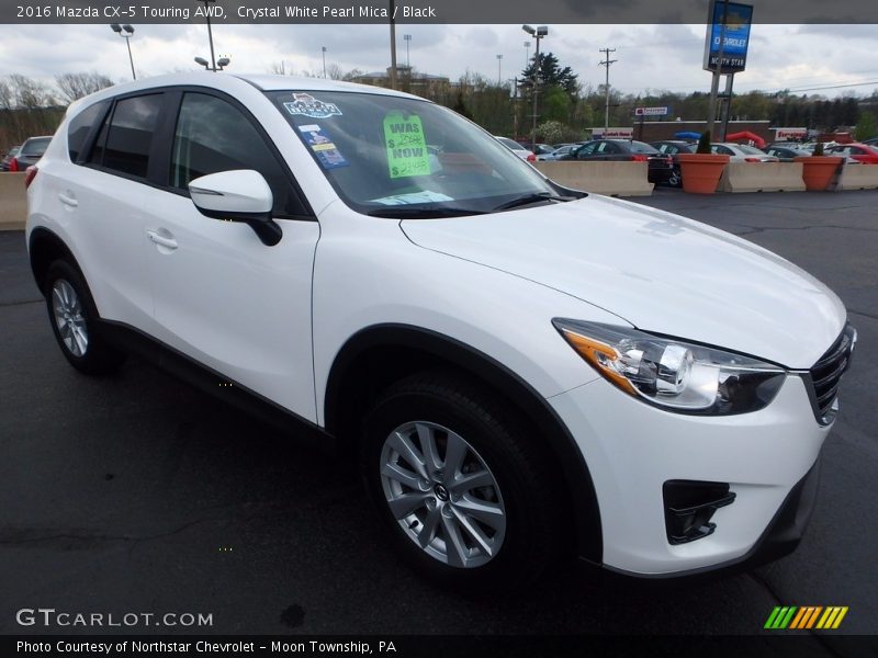 Crystal White Pearl Mica / Black 2016 Mazda CX-5 Touring AWD