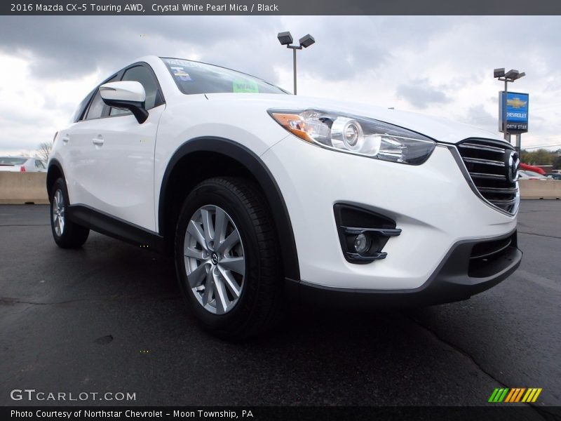 Crystal White Pearl Mica / Black 2016 Mazda CX-5 Touring AWD