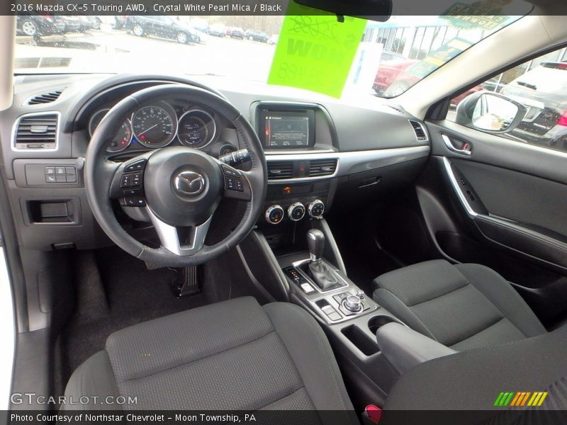 Crystal White Pearl Mica / Black 2016 Mazda CX-5 Touring AWD