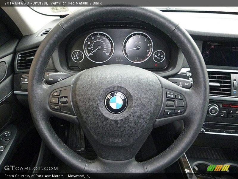 Vermilion Red Metallic / Black 2014 BMW X3 xDrive28i