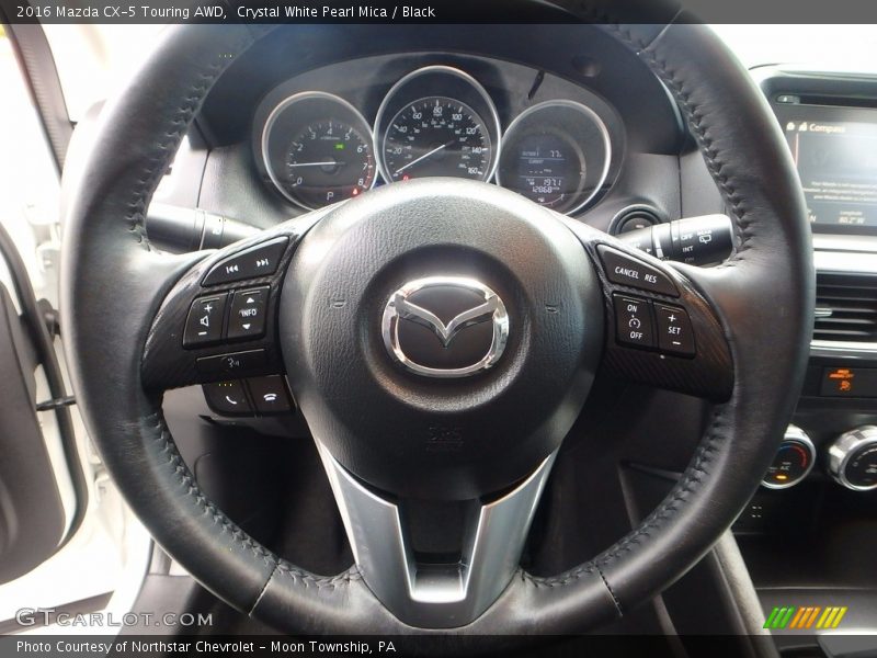 Crystal White Pearl Mica / Black 2016 Mazda CX-5 Touring AWD