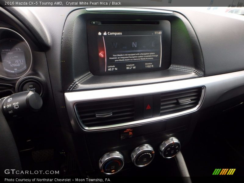Crystal White Pearl Mica / Black 2016 Mazda CX-5 Touring AWD