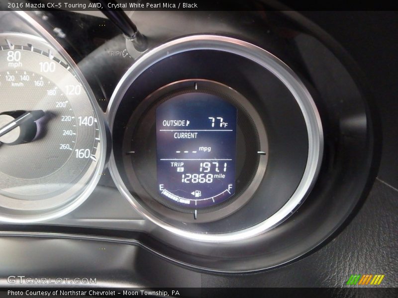 Crystal White Pearl Mica / Black 2016 Mazda CX-5 Touring AWD