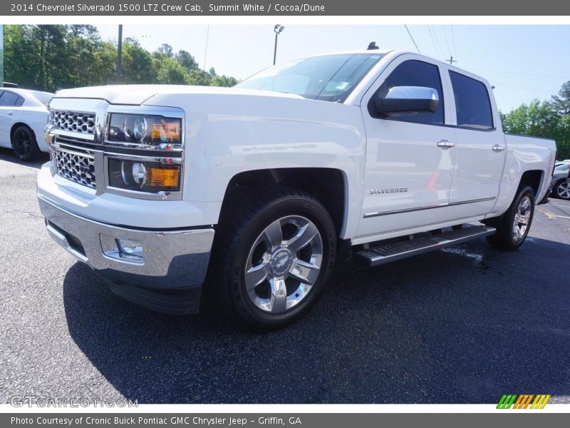 Summit White / Cocoa/Dune 2014 Chevrolet Silverado 1500 LTZ Crew Cab