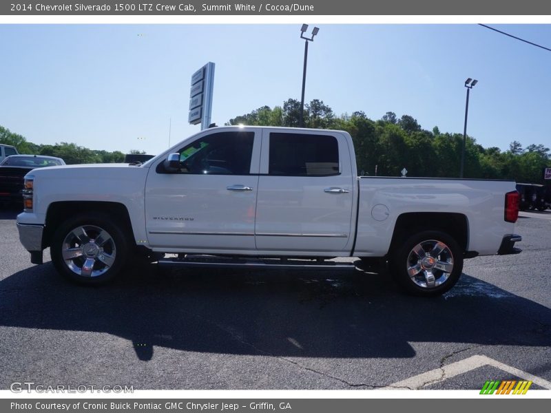 Summit White / Cocoa/Dune 2014 Chevrolet Silverado 1500 LTZ Crew Cab