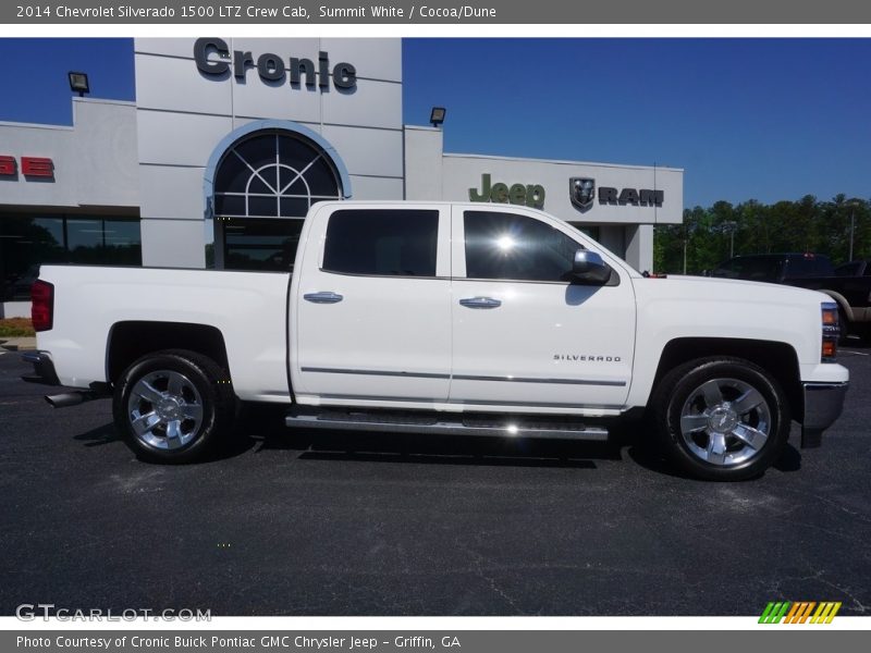 Summit White / Cocoa/Dune 2014 Chevrolet Silverado 1500 LTZ Crew Cab