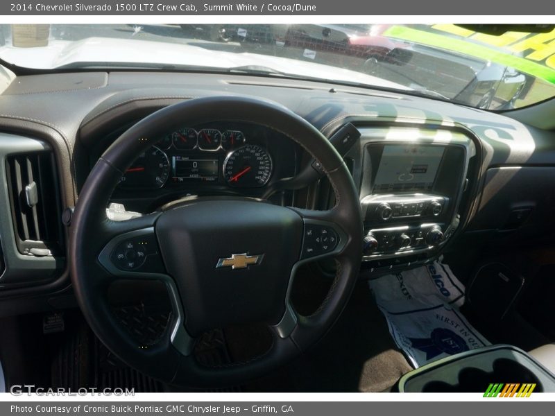 Summit White / Cocoa/Dune 2014 Chevrolet Silverado 1500 LTZ Crew Cab