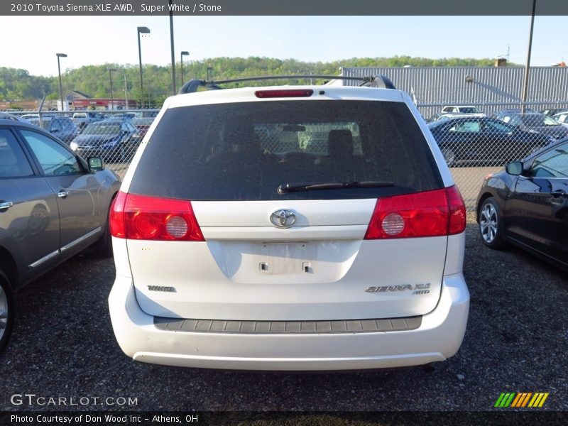 Super White / Stone 2010 Toyota Sienna XLE AWD
