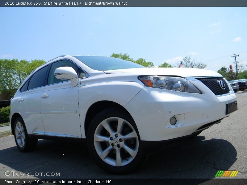 Starfire White Pearl / Parchment/Brown Walnut 2010 Lexus RX 350