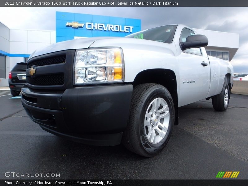 Silver Ice Metallic / Dark Titanium 2012 Chevrolet Silverado 1500 Work Truck Regular Cab 4x4