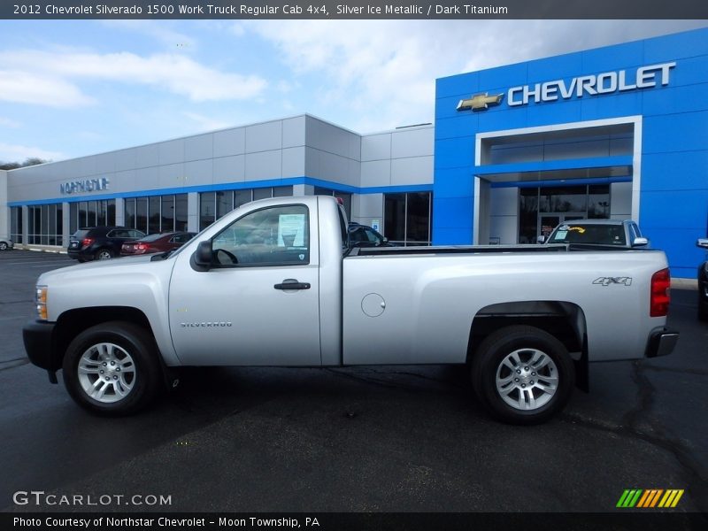 Silver Ice Metallic / Dark Titanium 2012 Chevrolet Silverado 1500 Work Truck Regular Cab 4x4