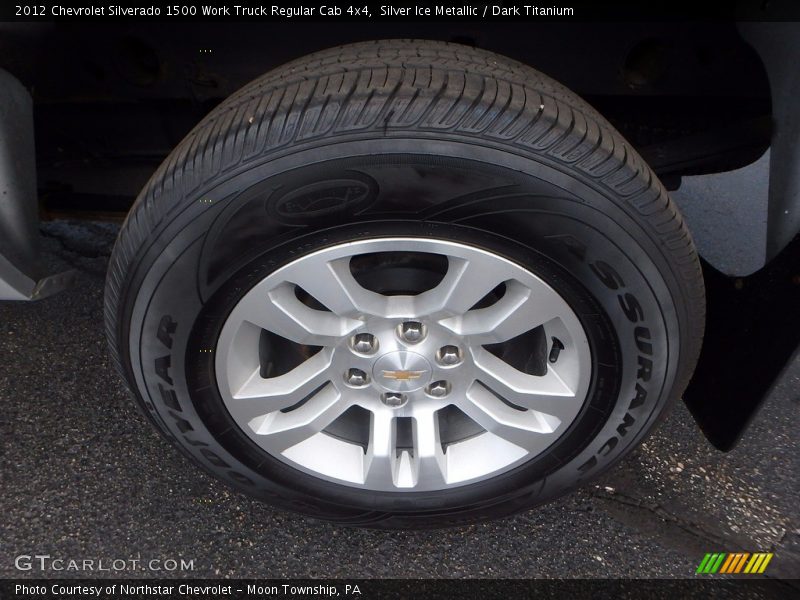Silver Ice Metallic / Dark Titanium 2012 Chevrolet Silverado 1500 Work Truck Regular Cab 4x4