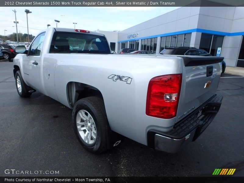 Silver Ice Metallic / Dark Titanium 2012 Chevrolet Silverado 1500 Work Truck Regular Cab 4x4