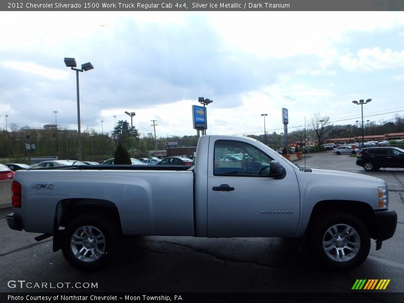 Silver Ice Metallic / Dark Titanium 2012 Chevrolet Silverado 1500 Work Truck Regular Cab 4x4