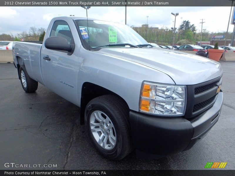Silver Ice Metallic / Dark Titanium 2012 Chevrolet Silverado 1500 Work Truck Regular Cab 4x4