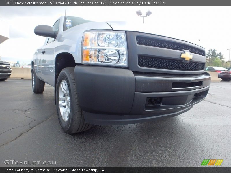 Silver Ice Metallic / Dark Titanium 2012 Chevrolet Silverado 1500 Work Truck Regular Cab 4x4