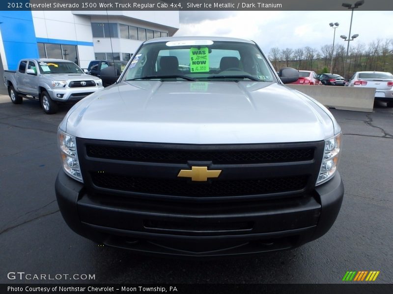 Silver Ice Metallic / Dark Titanium 2012 Chevrolet Silverado 1500 Work Truck Regular Cab 4x4