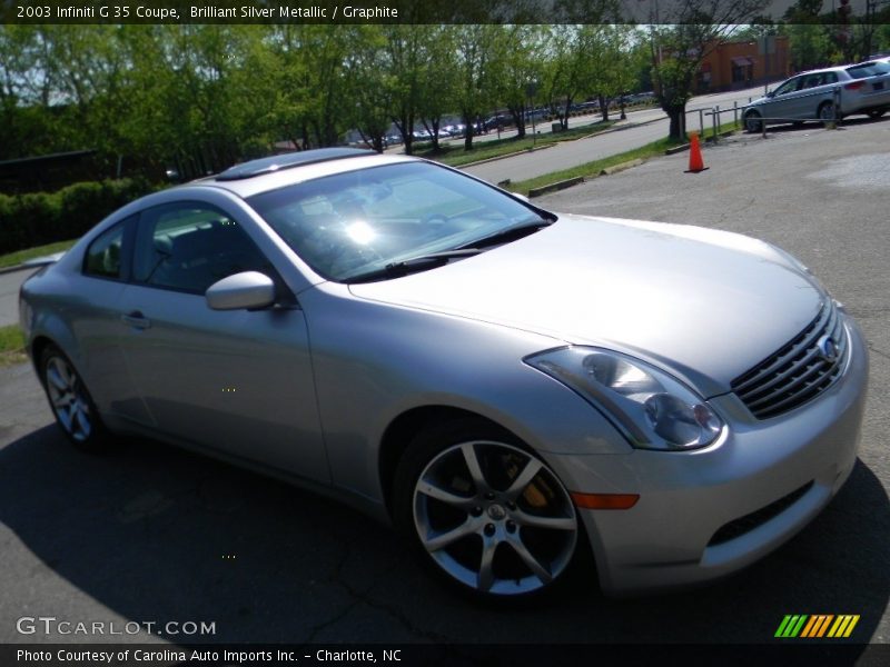 Brilliant Silver Metallic / Graphite 2003 Infiniti G 35 Coupe