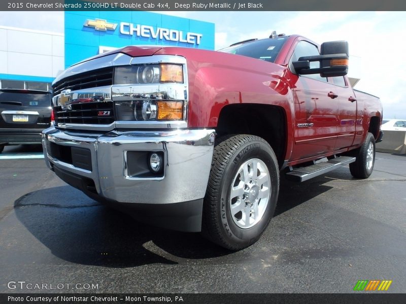 Deep Ruby Metallic / Jet Black 2015 Chevrolet Silverado 2500HD LT Double Cab 4x4