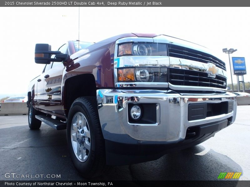 Deep Ruby Metallic / Jet Black 2015 Chevrolet Silverado 2500HD LT Double Cab 4x4