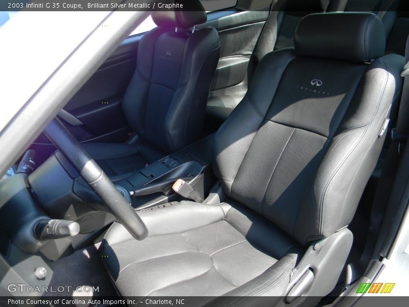 Brilliant Silver Metallic / Graphite 2003 Infiniti G 35 Coupe