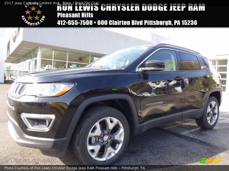 Black / Black/Ski Gray 2017 Jeep Compass Limited 4x4