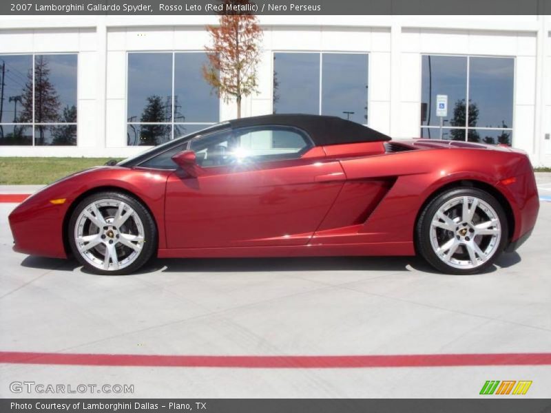 Rosso Leto (Red Metallic) / Nero Perseus 2007 Lamborghini Gallardo Spyder