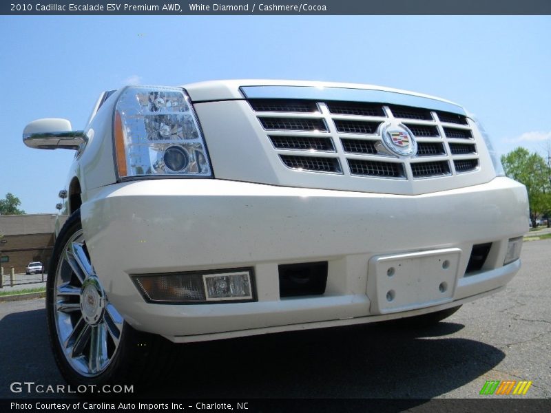 White Diamond / Cashmere/Cocoa 2010 Cadillac Escalade ESV Premium AWD