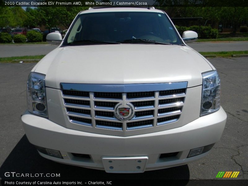 White Diamond / Cashmere/Cocoa 2010 Cadillac Escalade ESV Premium AWD