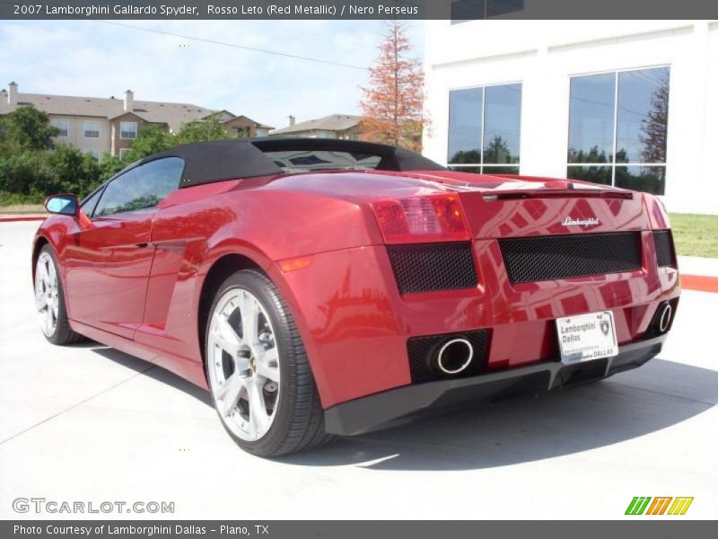 Rosso Leto (Red Metallic) / Nero Perseus 2007 Lamborghini Gallardo Spyder