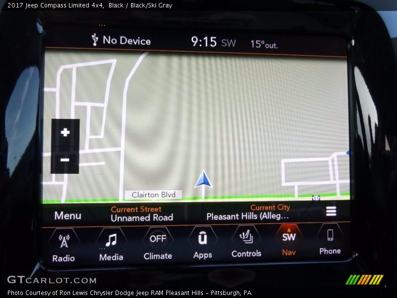 Navigation of 2017 Compass Limited 4x4