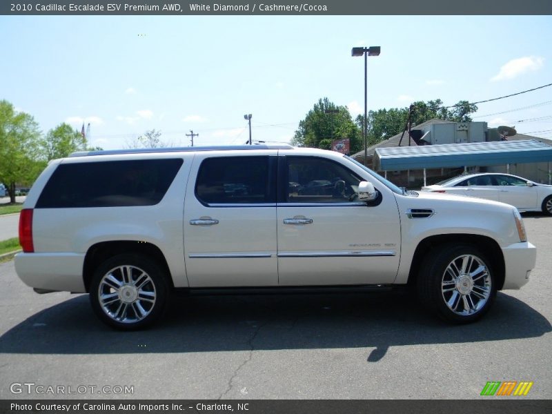 White Diamond / Cashmere/Cocoa 2010 Cadillac Escalade ESV Premium AWD