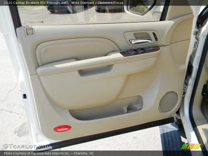 White Diamond / Cashmere/Cocoa 2010 Cadillac Escalade ESV Premium AWD